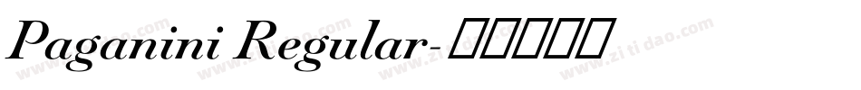 Paganini Regular字体转换